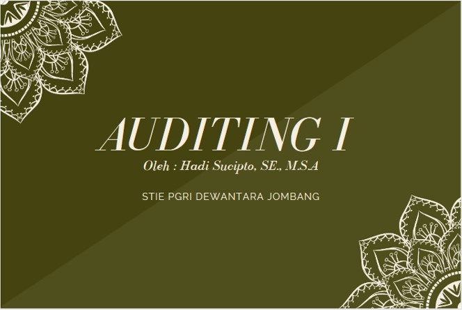 Auditing I (KP 2-2018)
