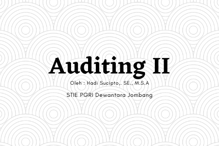 Auditing II (KP 3-2018)